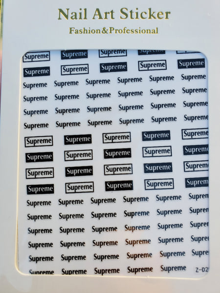 Black Supreme Art Stickers