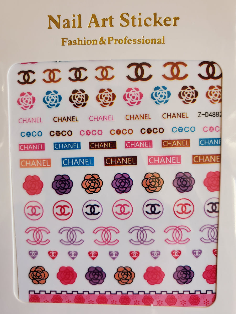 Multi Color Chanel Art Stickers