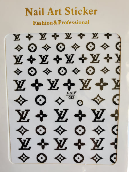 Black LV Art Stickers