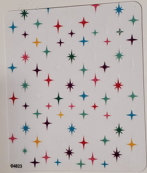 Multi Color Twinkle Star Stickers