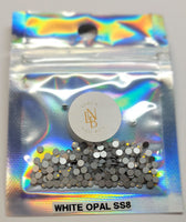 White Opal Rhinestones SS8